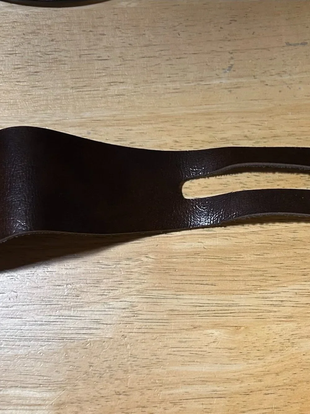 Mens Vintage Unbranded Dark Brown Leather Double Buckle Leather Cuff Bracelet
